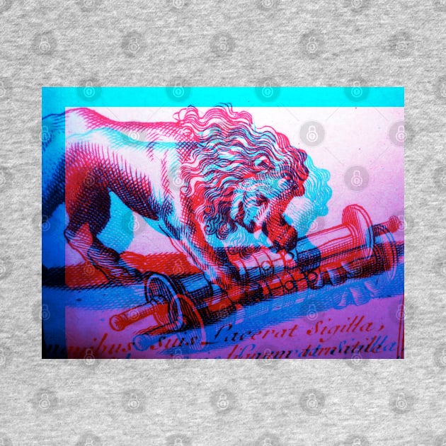 Lion with scroll antique engraving glitch ver. by chilangopride